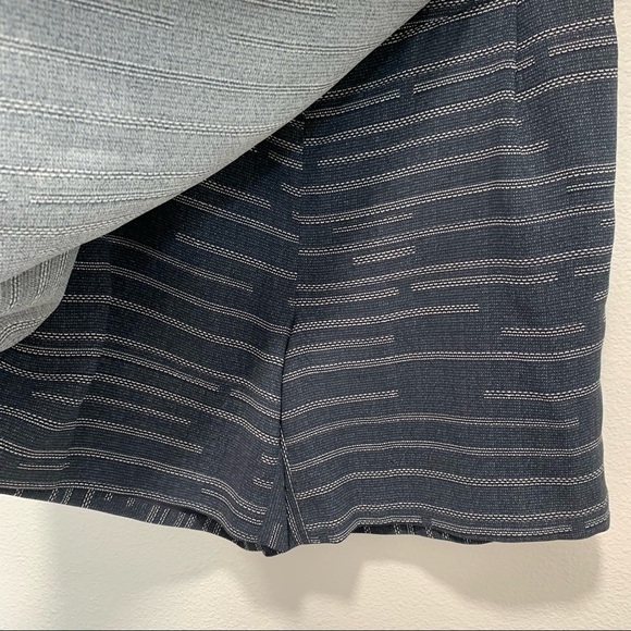 Anthropologie Elevenses Peoria Blue Stripe Skirt Skort Sz 2 - Picture 5 of 6